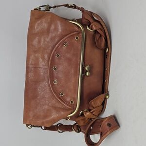 Lovcat Paris Folded Brown Leather Crossbody Bag